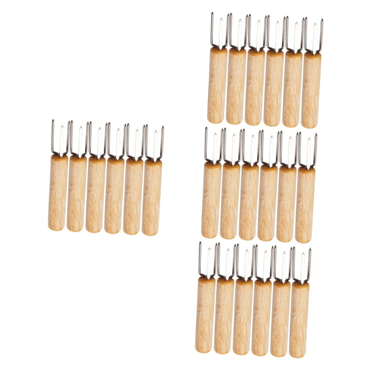 24pezzi Forchette Professionali Per Inossidabile Utensili Per Bbq Picnic e Facili Trasportare Design Per