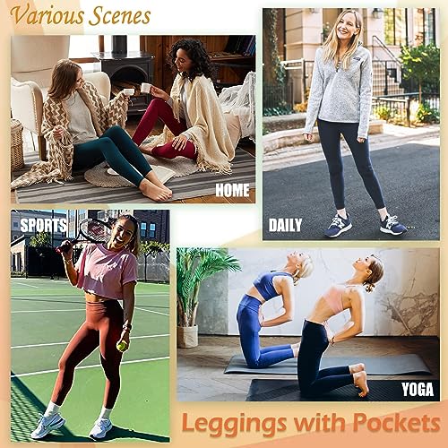 ACTINPUT Leggings Damen High Waist Leggins Blickdicht Schwarze Sportleggings Lang Elastische Yogahose Laufhose Für Sport Gym Yoga – Bild 6