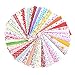 50PCS BcPowr 10" x10" (25cmx25cm) Different Pattern Fabric Patchwork Craft Cotton DIY Sewing Scrapbooking Quilting Dot Pattern
