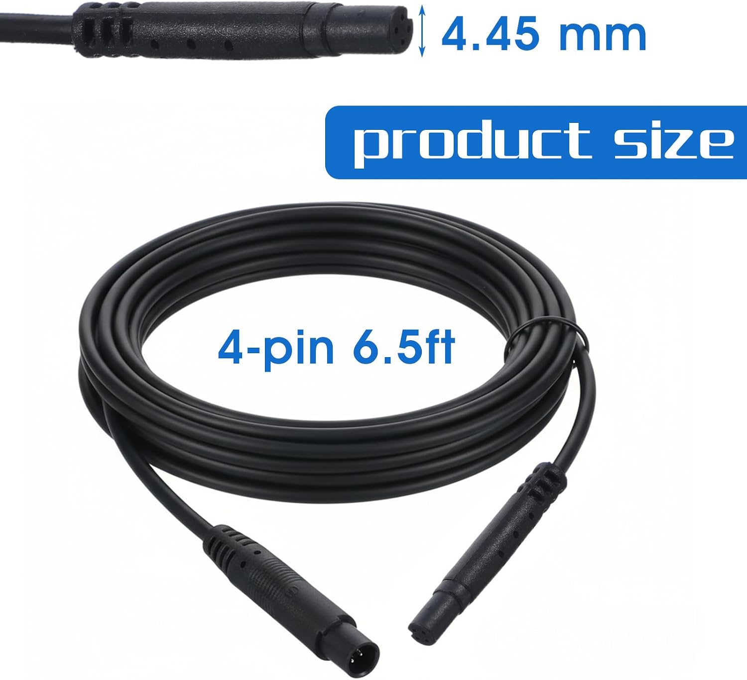4 Pin Extension Cord Dash Cam 6.5ft Backup Camera Extension Cable Mirror Cam Extensions Adapter Wire for Car Pickup Truck SUV Trailer image 2