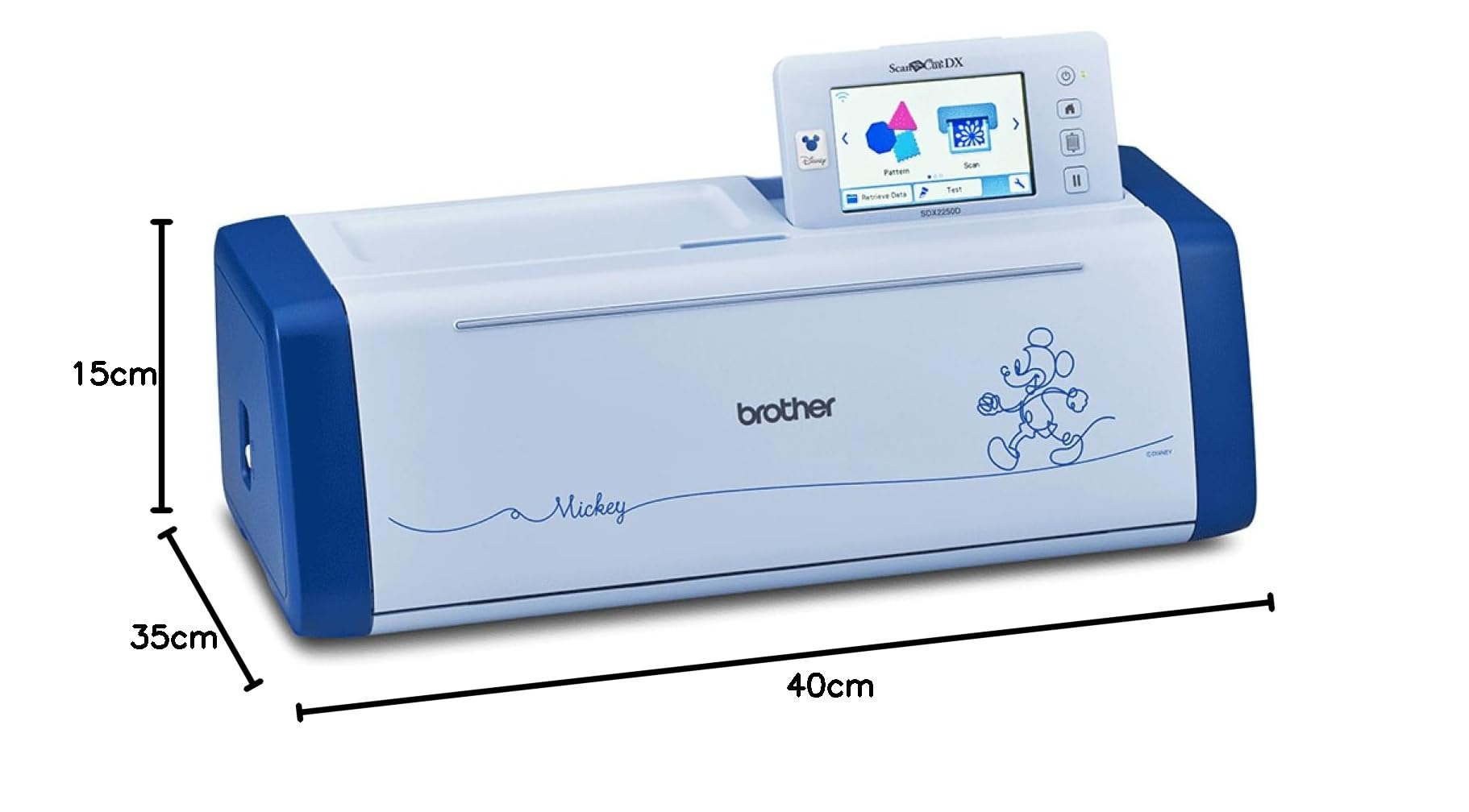 Brother ScanNCut DX SDX2250D, Machine de Découpe et Traçage Disney, Scanner 600 dpi, 1485 Motifs Intégrés, Connectivité WLAN