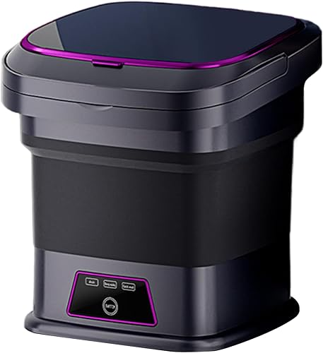 Lavadora portátil 13L 3 modos plegable Mini lavadora con tubo de drenaje, mango y ventosa pequeña máquina de lavandería para ropa interior,