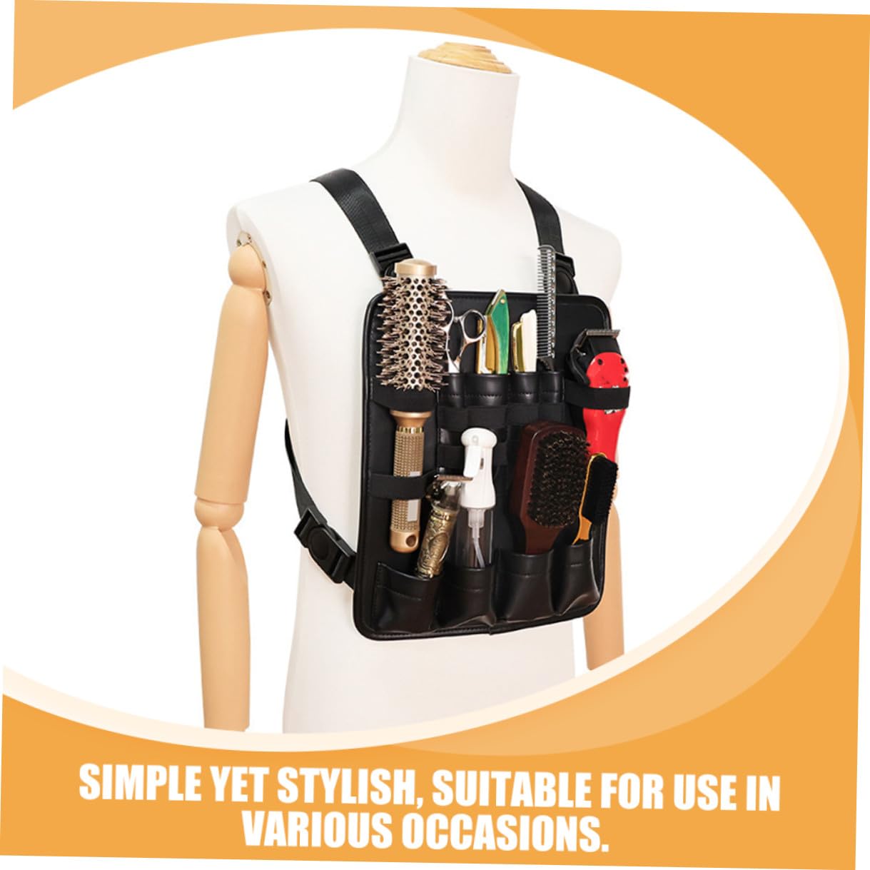 iplusmile Borsa Pettorale Parrucchiere in Oxford Resistente e Facile da Pulire Porta Forbici e Pettini Multi-tasche per Barbieri e Hairdresser Design Moderno e Pratico per Accesso Veloce