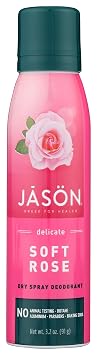 Jason Dry Spray Deodorant, Delicate Soft Rose, 3.2 Oz