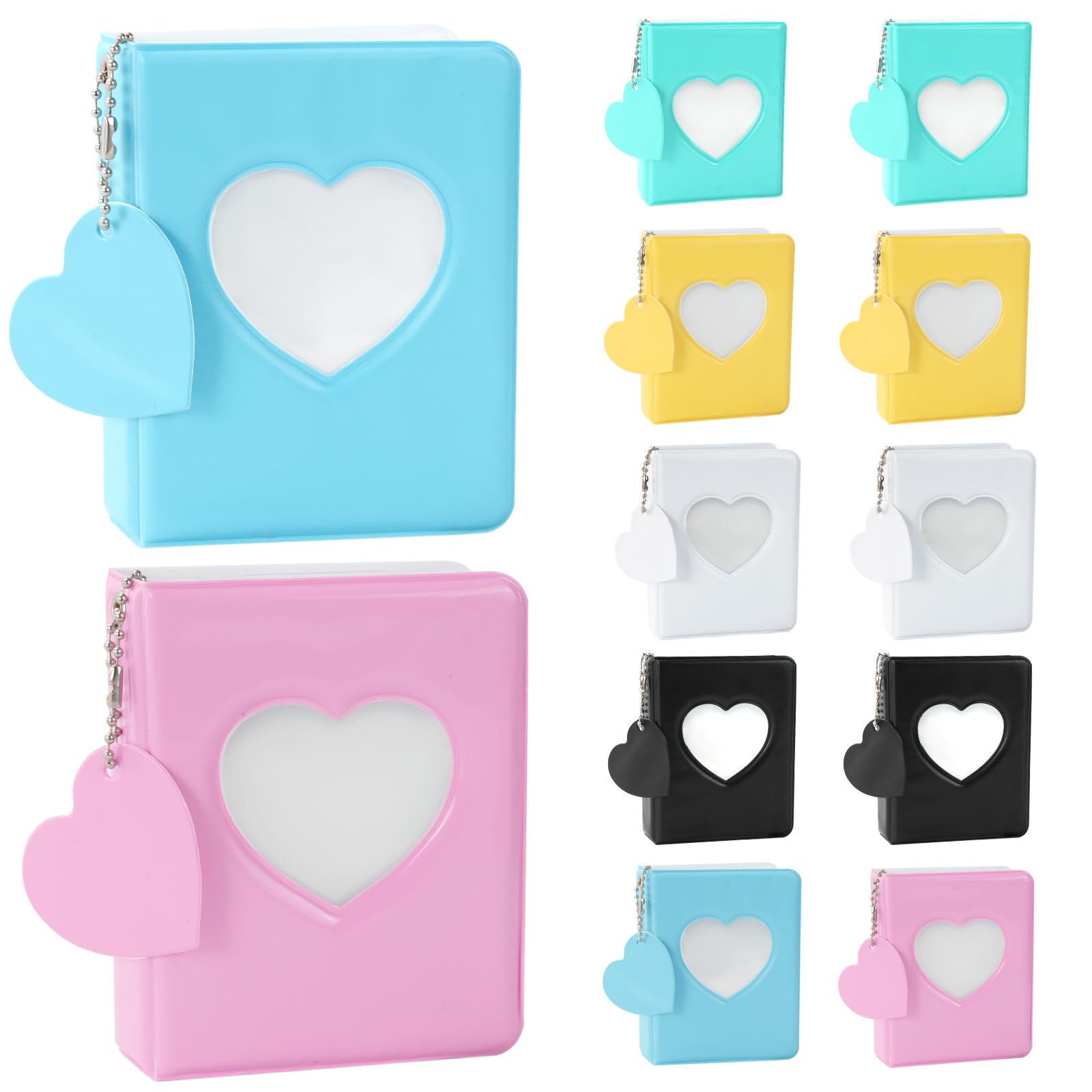 Mini album photo Kpop en lot de 12 classeurs colorés de 36 pochettes
