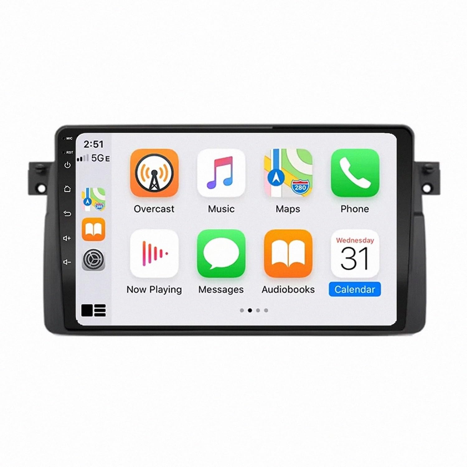 Radio coche 2 DIN pantalla Bluetooth CarPlay Mirror Link para BMW E39 8