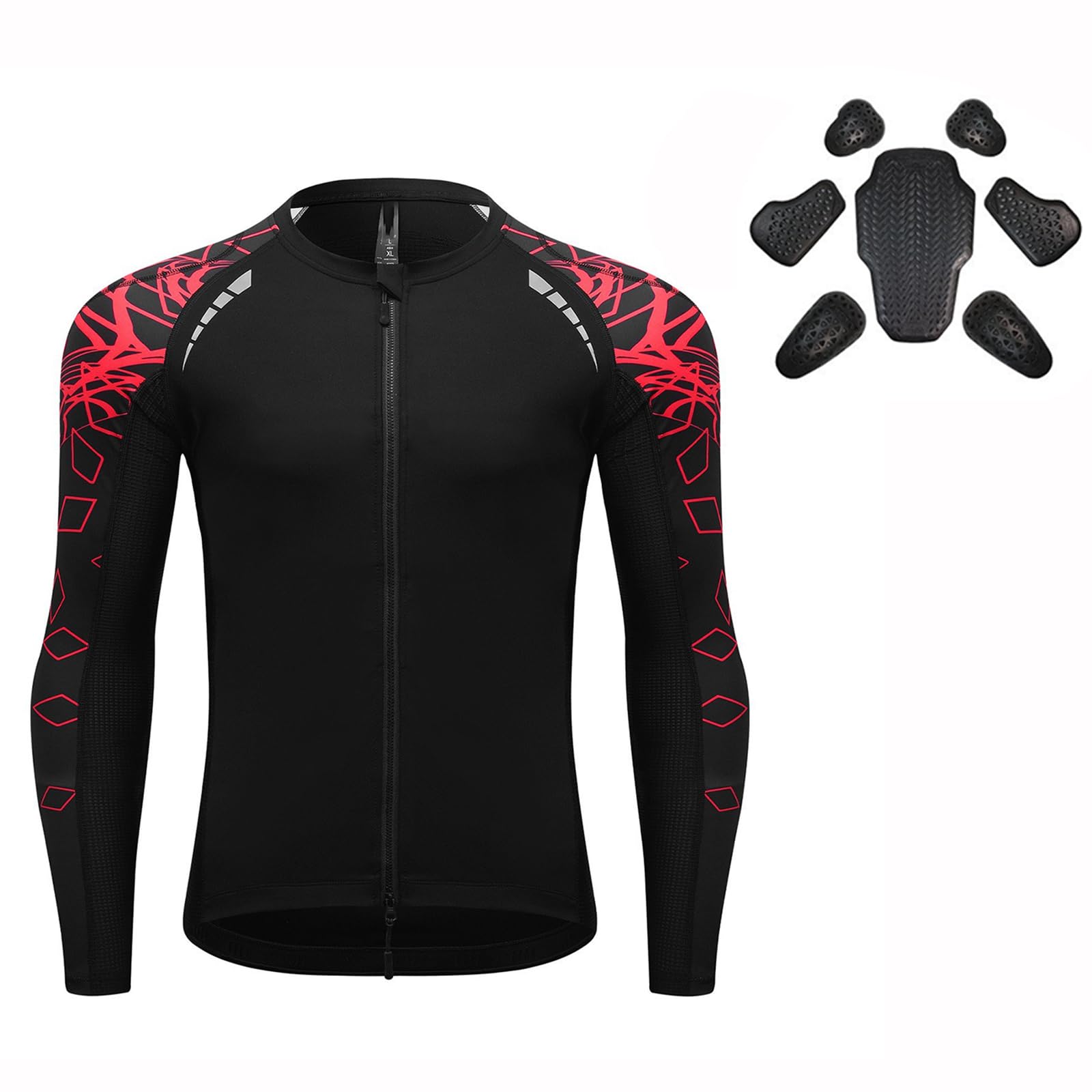 Giacca da moto estiva da uomo in mesh maglia tecnica traspirante ed elastica con protezioni rimovibili abbigliamento protettivo riflettente e alla moda per turismo e sport