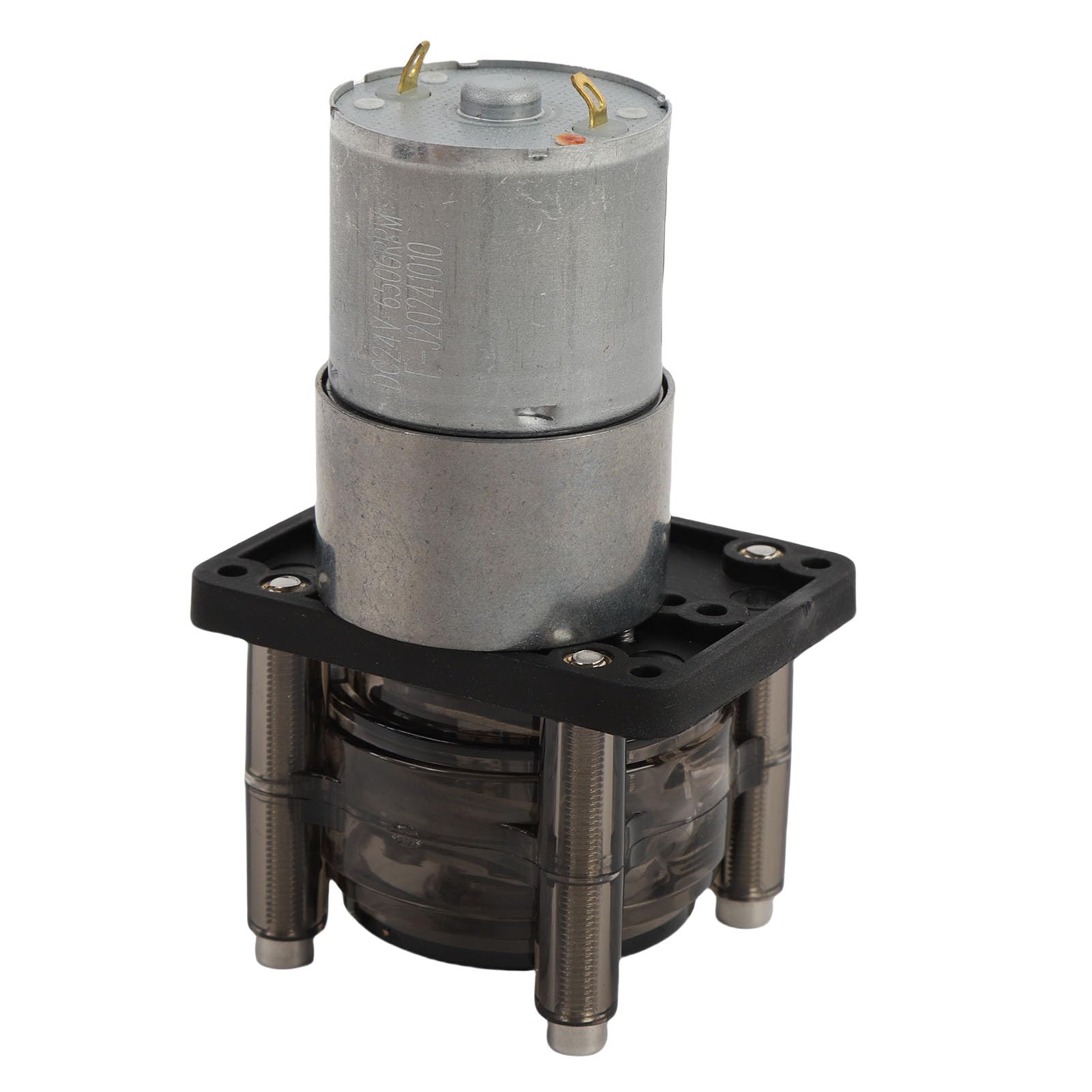 Fafeicy Pompe Péristaltique à Faible Débit, Moteur à Balais CC avec Tube de Pompe Fixe pour Machine de Remplissage Industrielle Analytique de Laboratoire D'aquarium (24V)