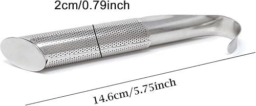Miniatura 2 de Honbay 2 filtros de acero inoxidable para infusión de té, tubos con gancho para hojas sueltas hierbas y especias