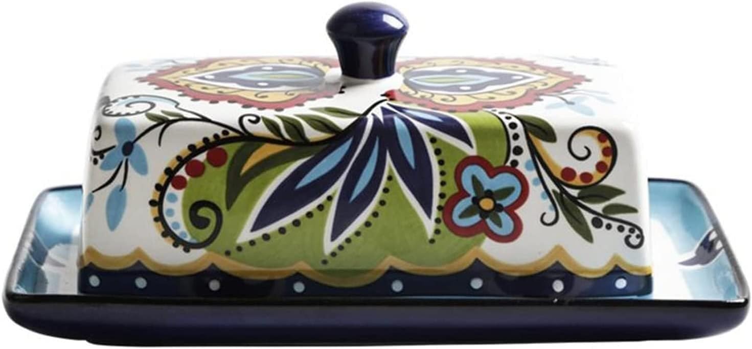 Butter Dishes 1pc Butter Contrainer with Lid Household Tableware Storage Boxes Ceramic Butter Box with Lid Butter Dish Cheese Box Butter Holder