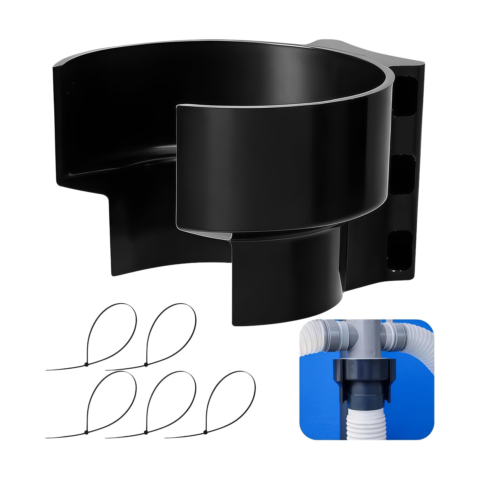 Duty Pool Plunger Adapter Mounting Bracket ABS Construction Pool Adapter Stabilizer for Organized & Swimming Swimming Gate Parenthesis