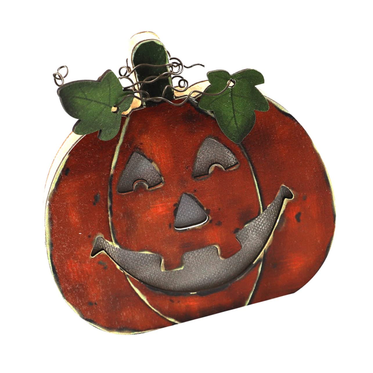 VICASKY 1pc Wooden Halloween Decorative Light for Indoor Party Atmosphere Vintage Pumpkin Design Unique Home Decor for Halloween Celebrations and Events