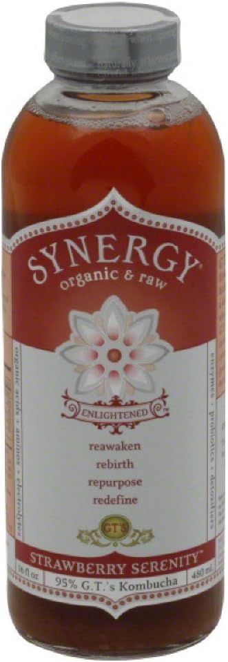 GT's Organic Kombucha Enlightened Beverage, Strawberry, 16 oz