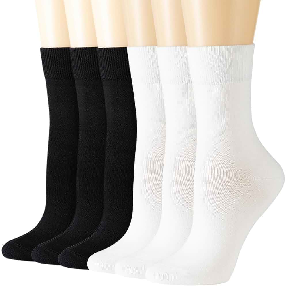 Losa Kute Womens Crew Socks For Women Size 7-9 Women's Cotton Sock Gifts Boot Gift Trouser womans woman Girls Cute Ankle Colorful Ladies Thin Black White Soft Dress Long Socks Casual