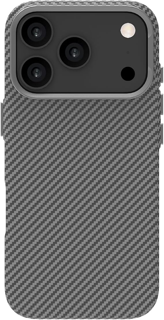 BUFF LABS iPhone 17 Pro Max ile Uyumlu Kablosuz Şarj Uyumlu Destekli Kevlook Kılıf Darbe Önleyici, Tam Koruma (Gri)
