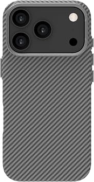 BUFF LABS iPhone 17 Pro Max ile Uyumlu Kablosuz Şarj Uyumlu Destekli Kevlook Kılıf Darbe Önleyici, Tam Koruma (Gri)