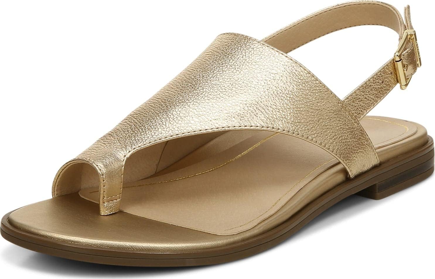 VionicWomen's Citrine Ella Flat Comfort Sandal- Supportive Adjustable Walking Sandals That Includes an Orthotic Insole and Cushioned Outsole for Arch Support, Medium Fit, Sizes 5-11