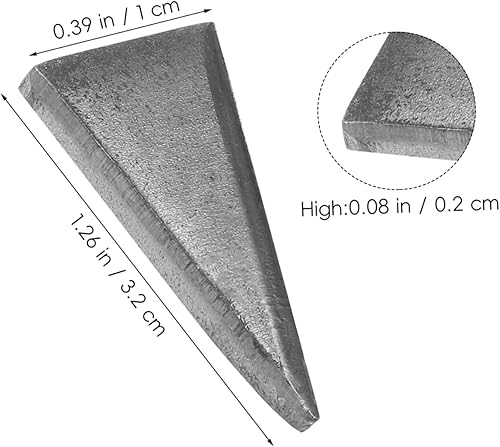 Miniatura 2 de DOITOOL Cuñas de mango de cuña triangular, cuñas de acero corrugado, mango de acero, accesorios de martillo, mango de acero, forma de cuña de acero