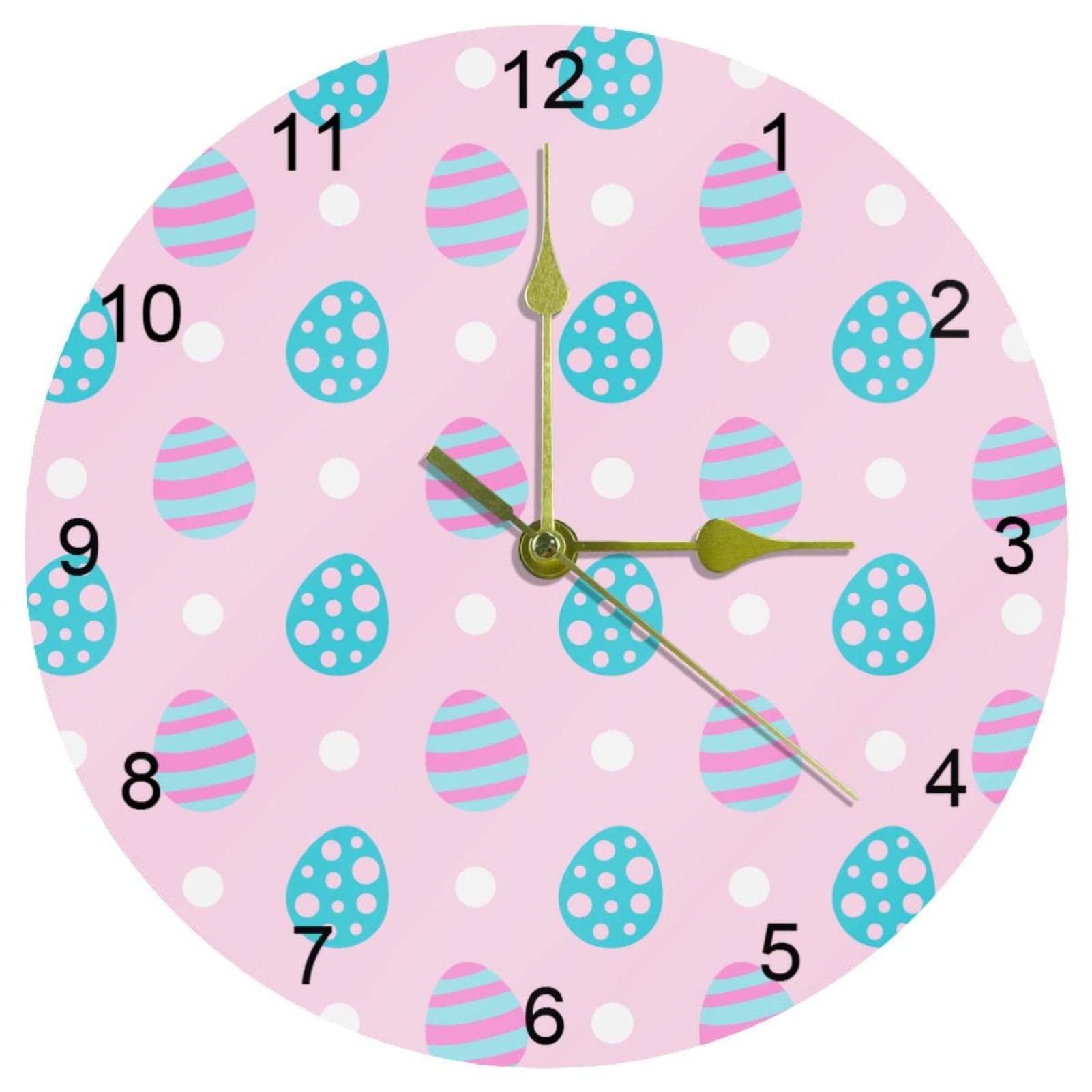 Horloge murale silencieuse à quartz de 25,4 cm pour chambre