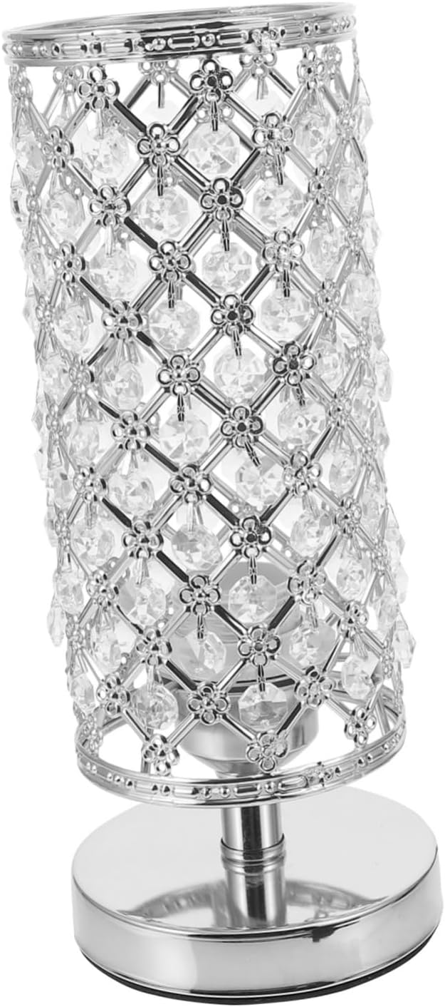 Decorative Crystal Table Lamp for Home Use Elegant Indoor Lighting with Touch -Saving Design for Living and Bedroom Decor