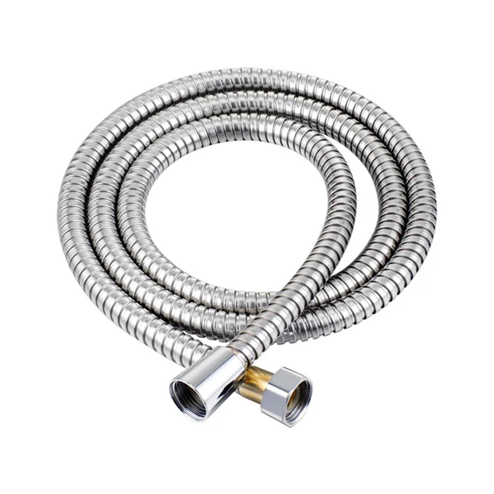 Zhidaishi White Shower Hose Stainless Steel Shower Hose Long Bathroom Shower Water Hose Extension Plumbing Pipe Showerhead Tube Bathroom Accessorie