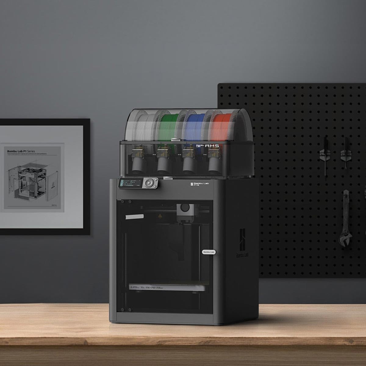 Bambu Lab P1S + AMS Imprimante 3D – P1SC, Bivolt : Amazon.fr