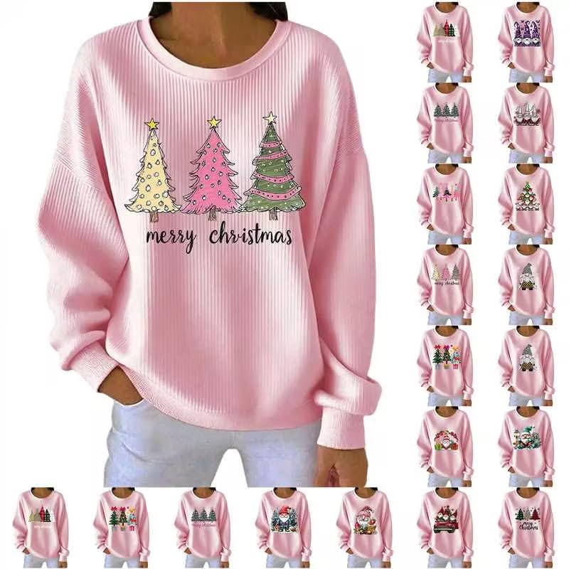 Christmas Sweatshirts for Women Crew Neck Xmas Holiday Graphic Pullovers - image 1