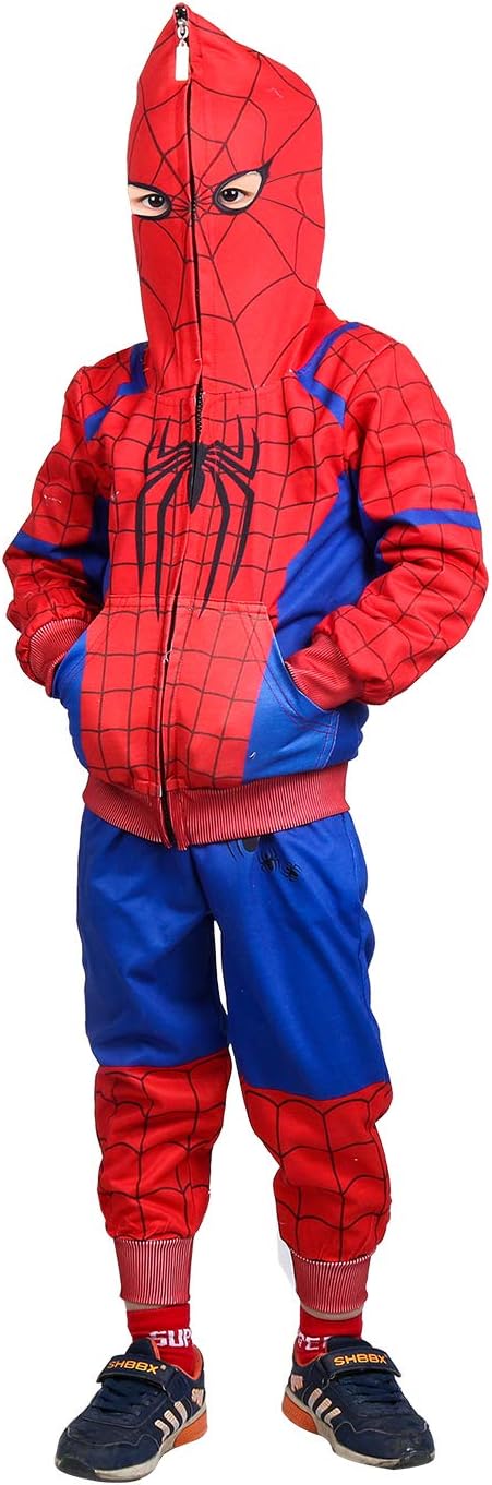 LQSZ Boys Hoodie Cosplay Zipper Sweater Tracksuit Coat Gifts for Kids Red and Black 4-8Y…