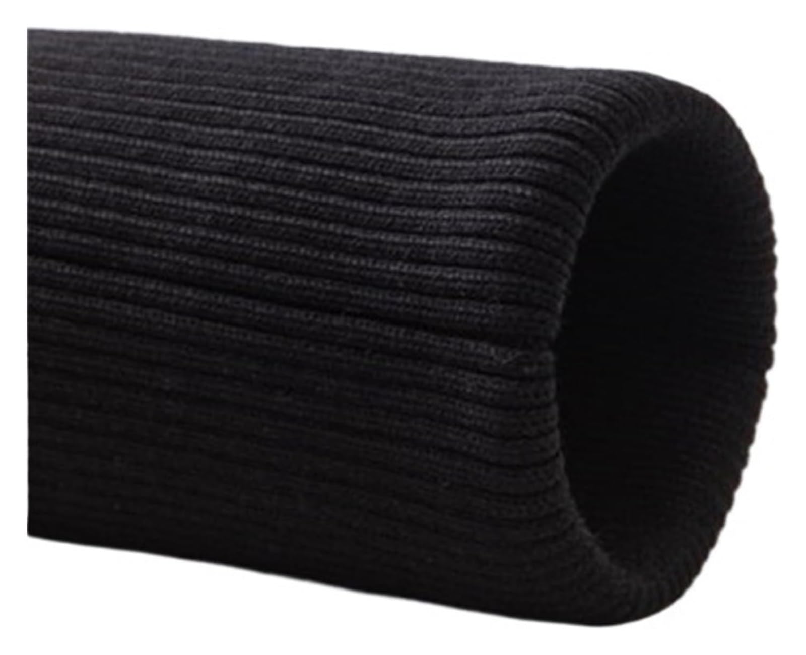 Rib Knit Cuff, Elastic Ribbed Cuffs Knitted Cuff Trims Fabric DIY Clothing Hem Multicolor(Black)