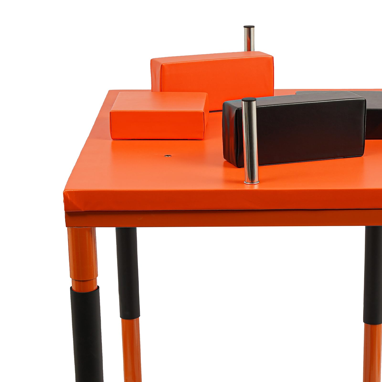 Arm Wrestling Table - Tavolo da braccio professionale per allenamento e competizione, supporto antiscivolo, struttura in acciaio stabile, imbottitura ergonomica, per atleti e club - arancione