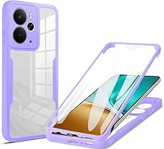 COMAKU OPPO Reno 14 Pro 5G Case, 360 Degrees and Anti-Shock Protector [Ultra Hybrid] Transparent Hard PC + Silicone Bumper, Double Sided Case – Purple