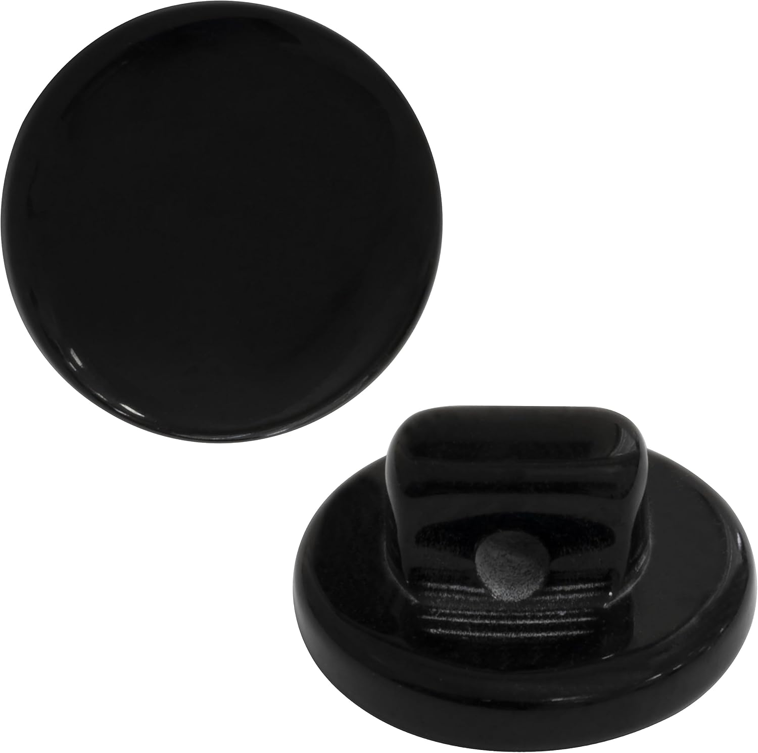 AERZETIX - C67956 - Pack of 10 Shank Sewing Buttons Diameter 11.5 x 6.5 mm 18L L18 - Black - Opening 2 mm - Plastic - Haberdashery Clothing Sewing Sewing Fabric Needle