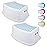 Step Stool for Kids (2 Pack), Toddlers Stool for Potty Training, Bathroom, Kitchen, Bedroom, Toy Room and Living Room. Toilet Stools with Soft Anti-Slip Grips for Safety, Stackable (Blue)
