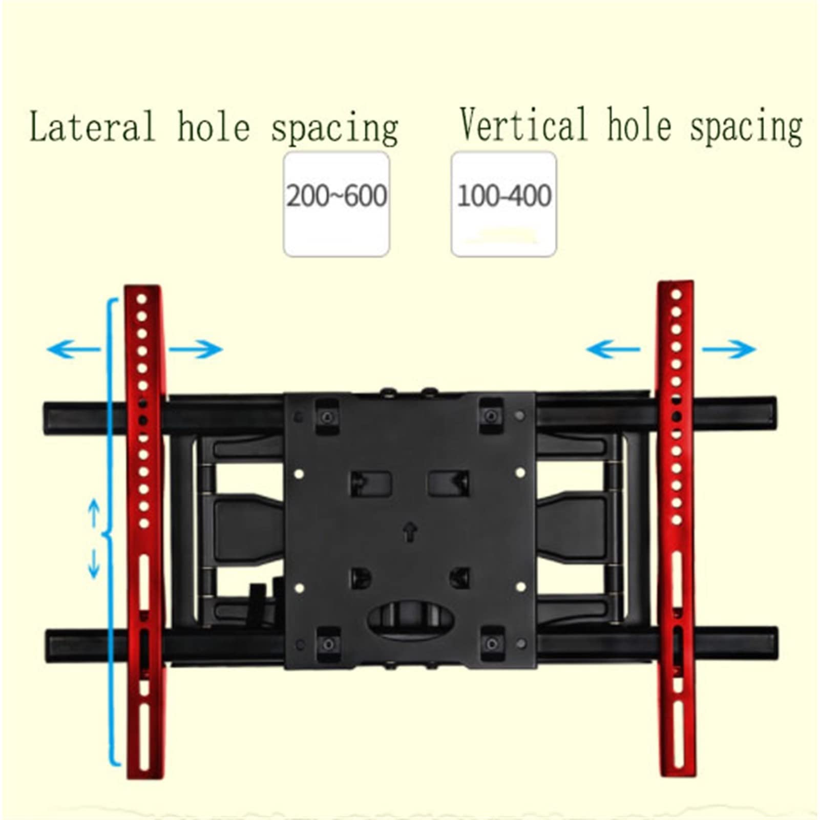 GRFIT Uchwyt do telewizora naścienny uchwyt montażowy do telewizora dom salon telewizor LCD wieszak ''82-65 cm uniwersalny teleskopowy obrotowy wyświetlacz klips ścienny uchwyt TV