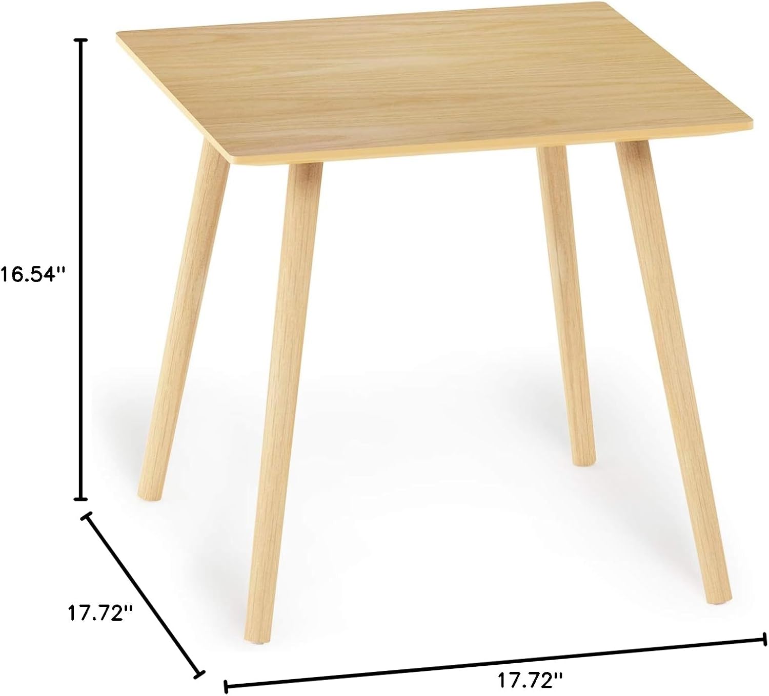 Theo Light Oak Modern Square Side Table