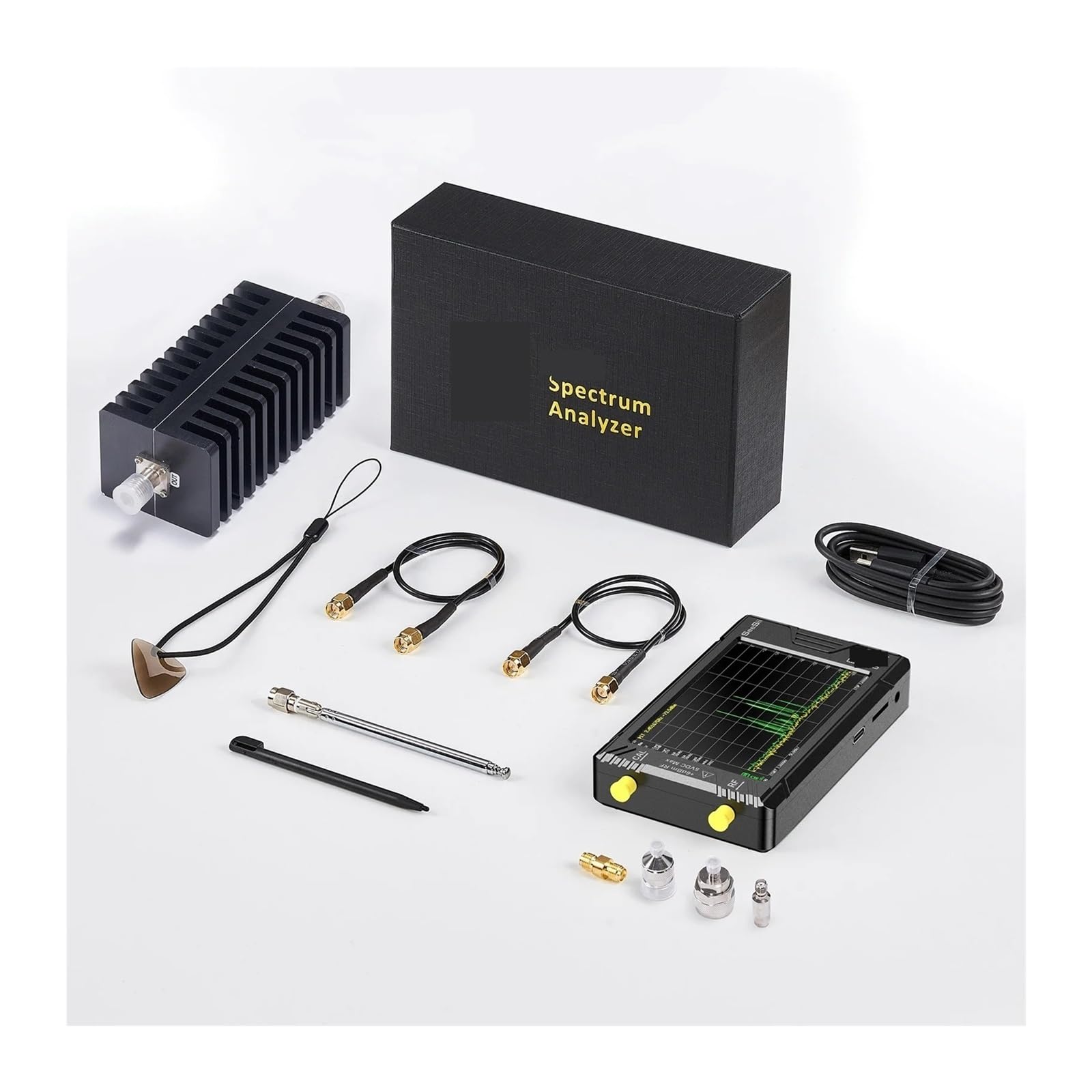 Analizador Vectorial de Redes, Analizador de espectro ultra con atenuador de 25 W Pantalla TFT de 4" 100 kHz a 5,3 GHz con tarjeta de 32 GB Versión V0.4.5.1 Medición de Parámetros S, ROE