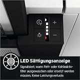 AEG DPE5660B Flachschirm-Dunstabzugshaube – Abluft oder Umluft – max. 600 m³/h im Abluftbetrieb mit max. 68 dB(A) – Energiekl. A – LED-Beleuchtung – Druck-Tasten – Schwarz - 5