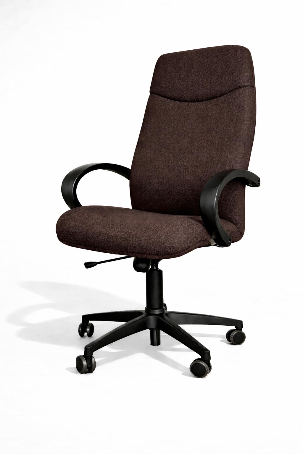 GALIZIA PRIME - Poltrona Ufficio Ergonomica Schienale Alto Made in Italy Certificata, Sedia Ufficio con Meccanismo Oscillante Max 120Kg, con Struttura in Multistrato di Faggio (Tessuto - Marrone)