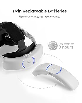  Quest3•Strap Batteryセット RGB Comfort Battery Head Strap 8000mAh Compatible with Meta