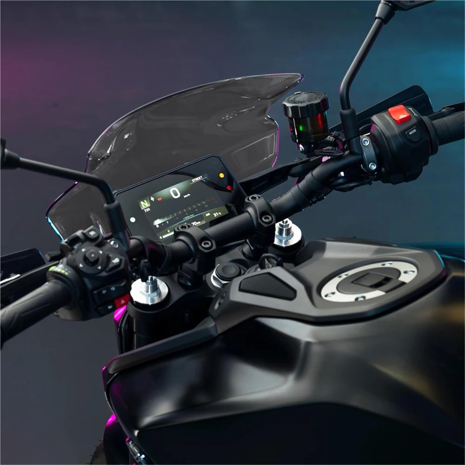 Pasuje do motocykla Yamaha MT-07 MT07 2025 2026 Przednia owiewka, deflektor szyby przedniej Przednia szyba motocyklowa(1 Set Light gray)