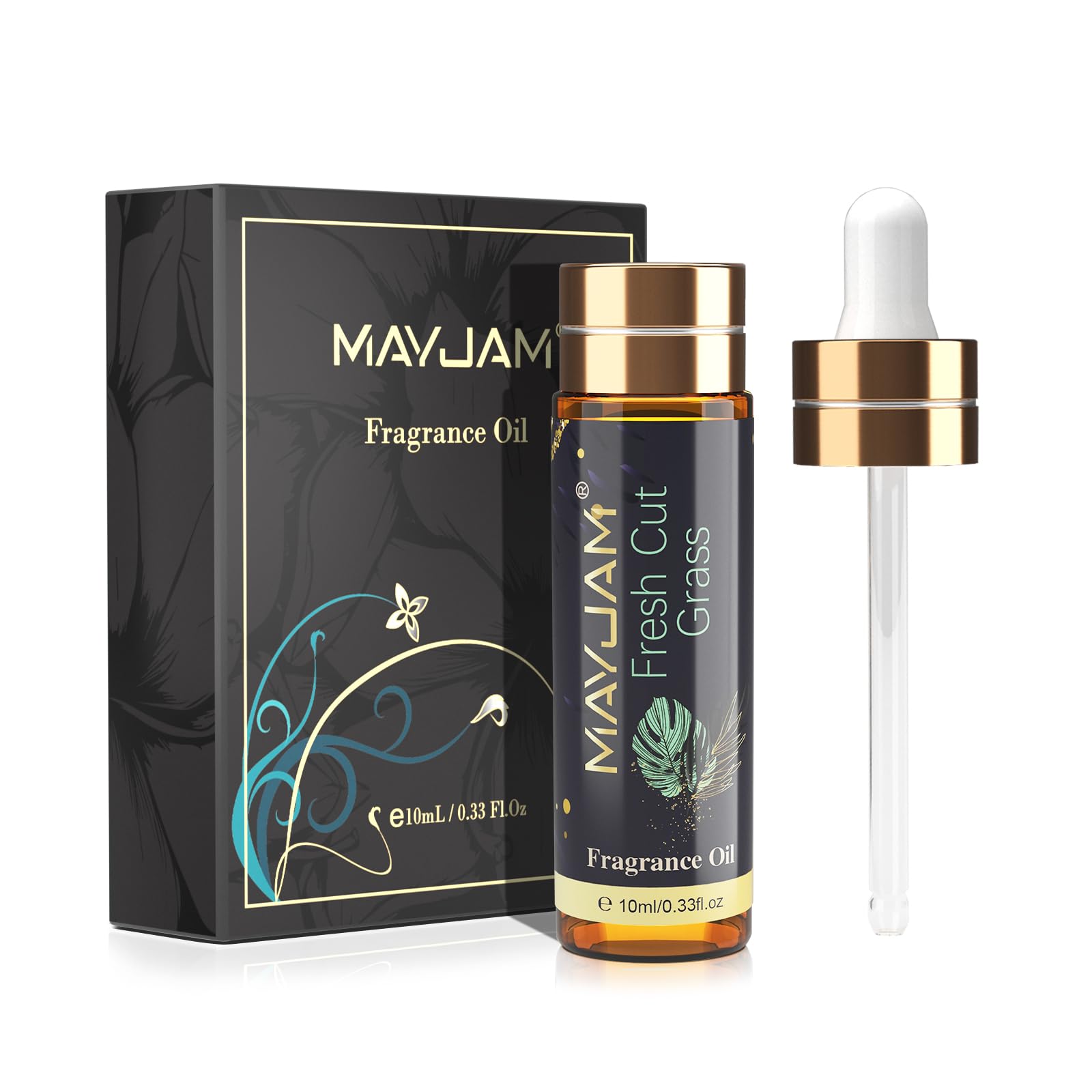 MAYJAM Olio Essenziali di Erba Fresca Tagliata 10ML, Olio Di Fragranza Premium Per Diffusori di Olio Essenziali, Aromaterapia, Casa, Bruciatore Di Olio