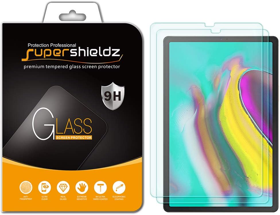 Supershieldz [2-Pack] for Samsung Galaxy Tab S5e (10.5 Inch) Screen Protector, [Tempered Glass] Anti-Scratch, Bubble Free, Lifetime Replacement