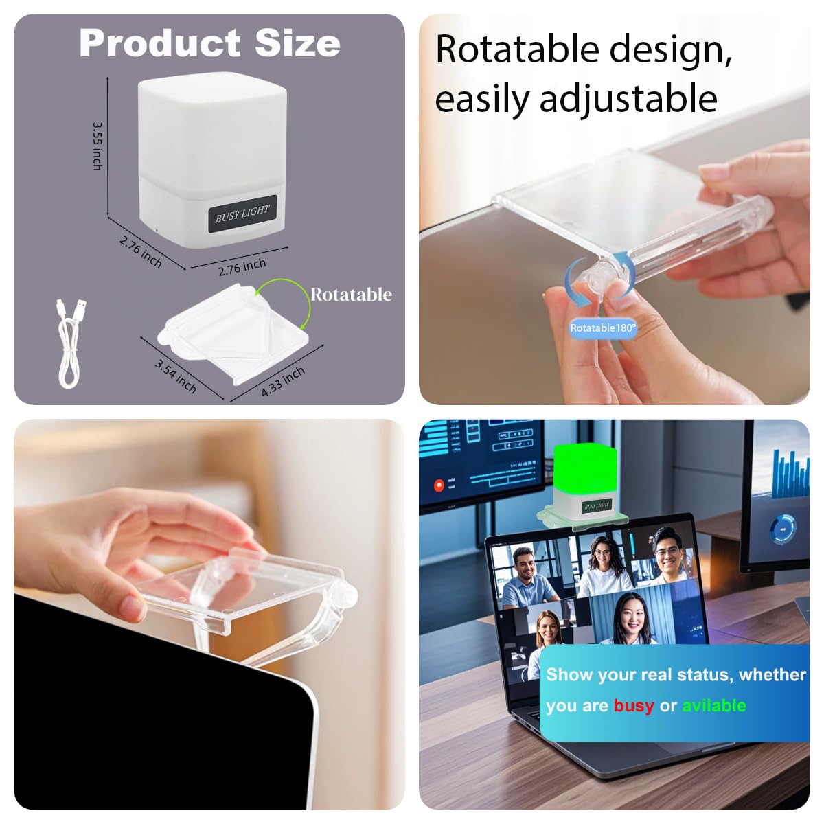 Luz ocupada, indicador de no molestar, luz indicadora de uso doméstico o de oficina que evita interrupciones innecesarias, control táctil de doble color rojo/verde, simple y cómodo de usar