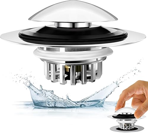 Tapón de drenaje de bañera, atrapa pelos de drenaje de bañera, tapón de drenaje de bañera y cubierta para orificio de drenaje de 1.45 a 1.8