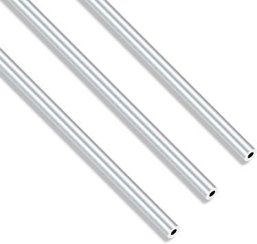 6063 Aluminium Round Tubes, 6mm OD 3mm ID 300mm Length 1.5mm Wall Seamless Straight Aluminium Tubing Pipe3PCS