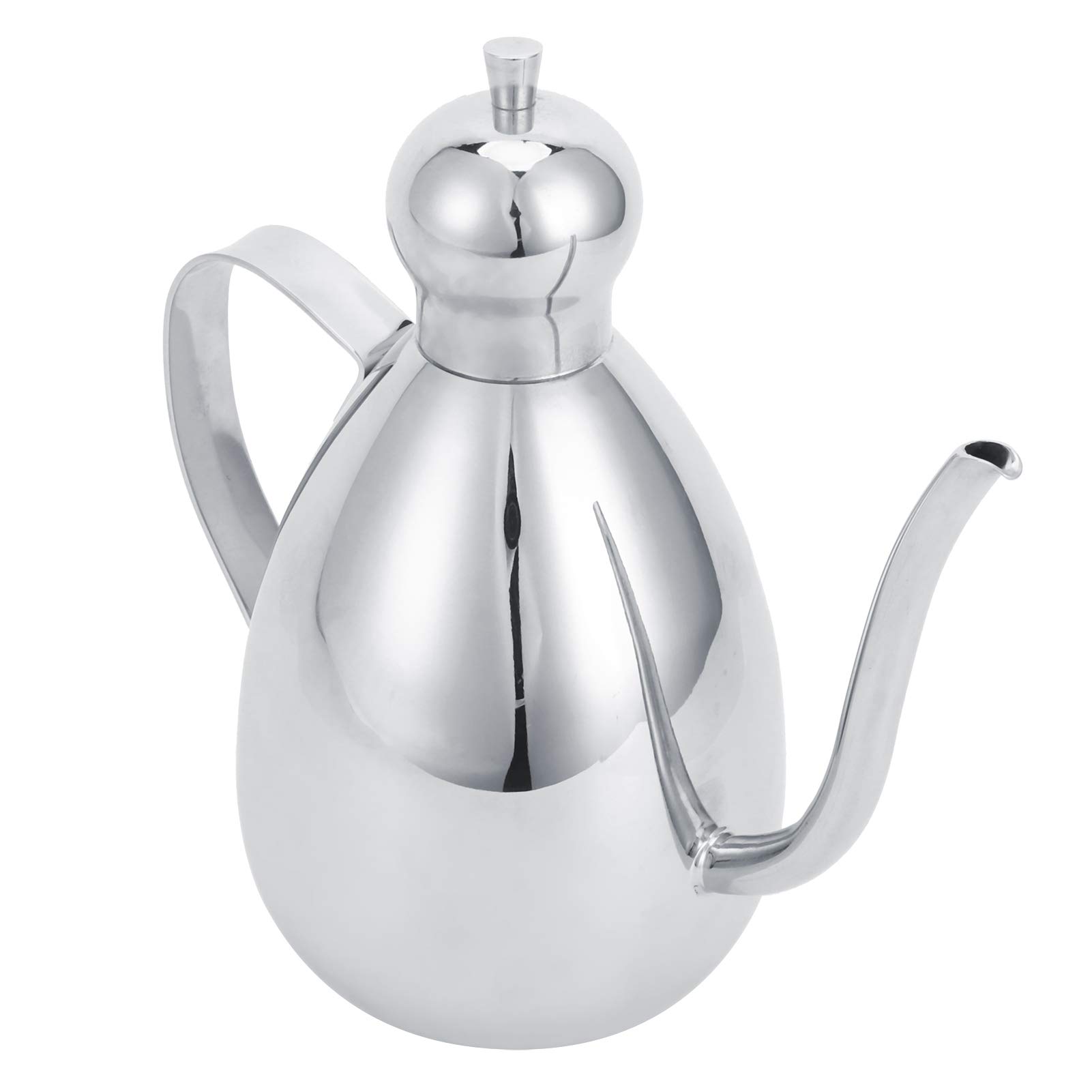 Cryfokt Dispensador de Aceite de Acero Inoxidable 304, Olla de Vinagre de 1 Litro, Botella de Aceite Fácil de Limpiar para Expertos Culinarios