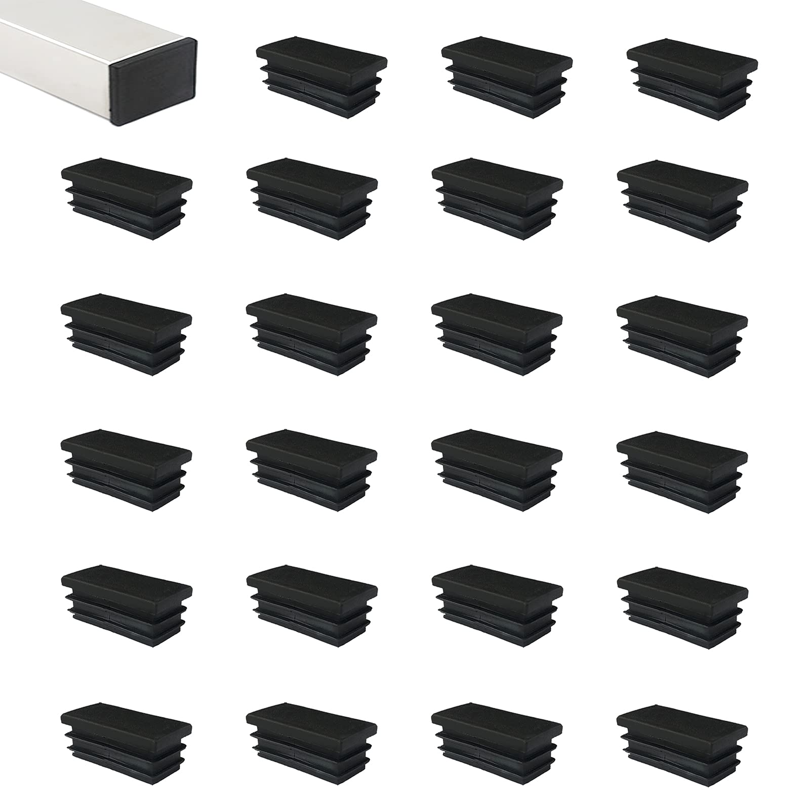 Tappi Per Piedi Tubolari 13x13mm - 20 Pezzi In Plastica Nera | Protezione Pavimenti, Antiscivolo E Anti-Rumore Per Sedie E Tavoli - Foto 8