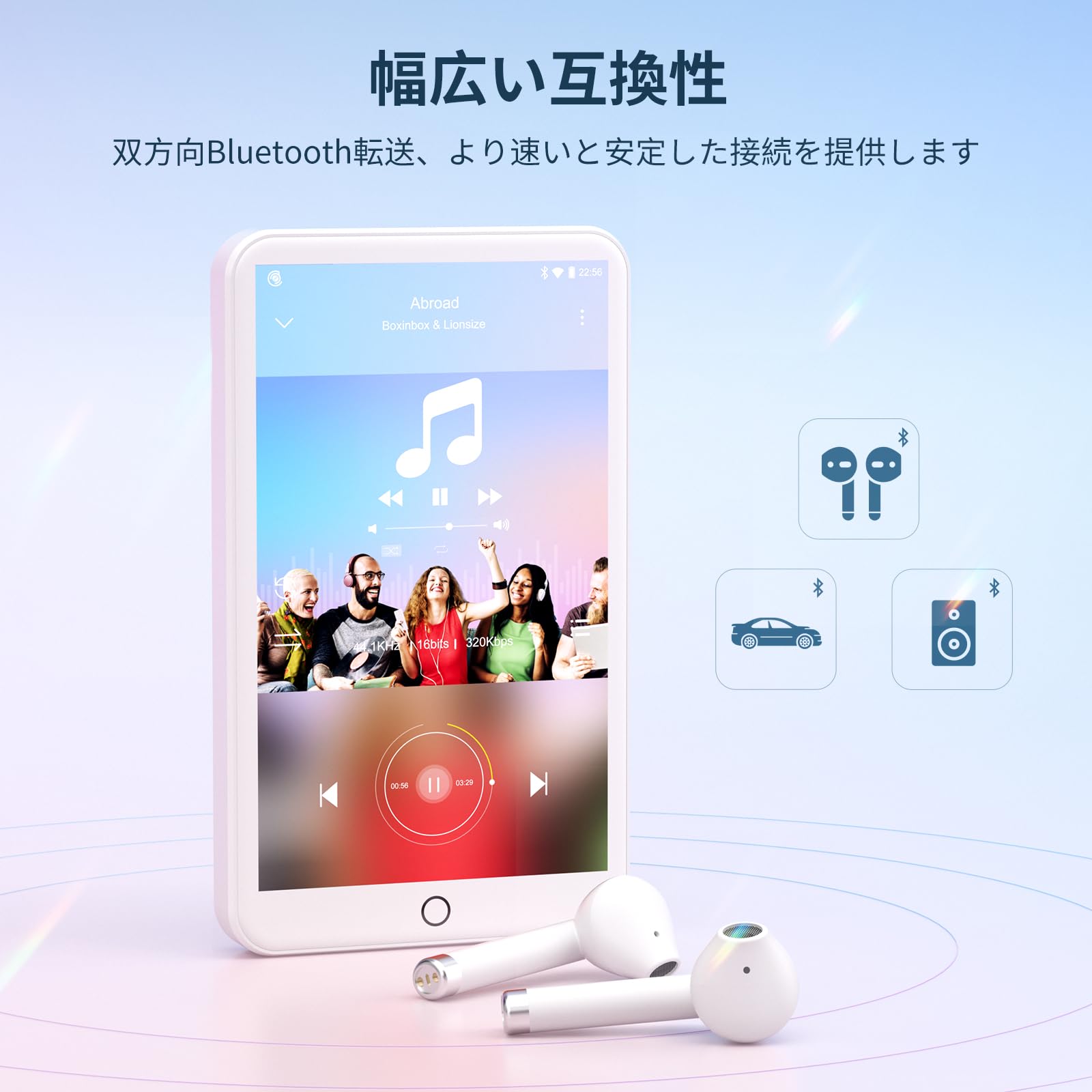 Amazon.co.jp: MECHEN mp3プレーヤー 4インチ wifi Bluetooth 音楽