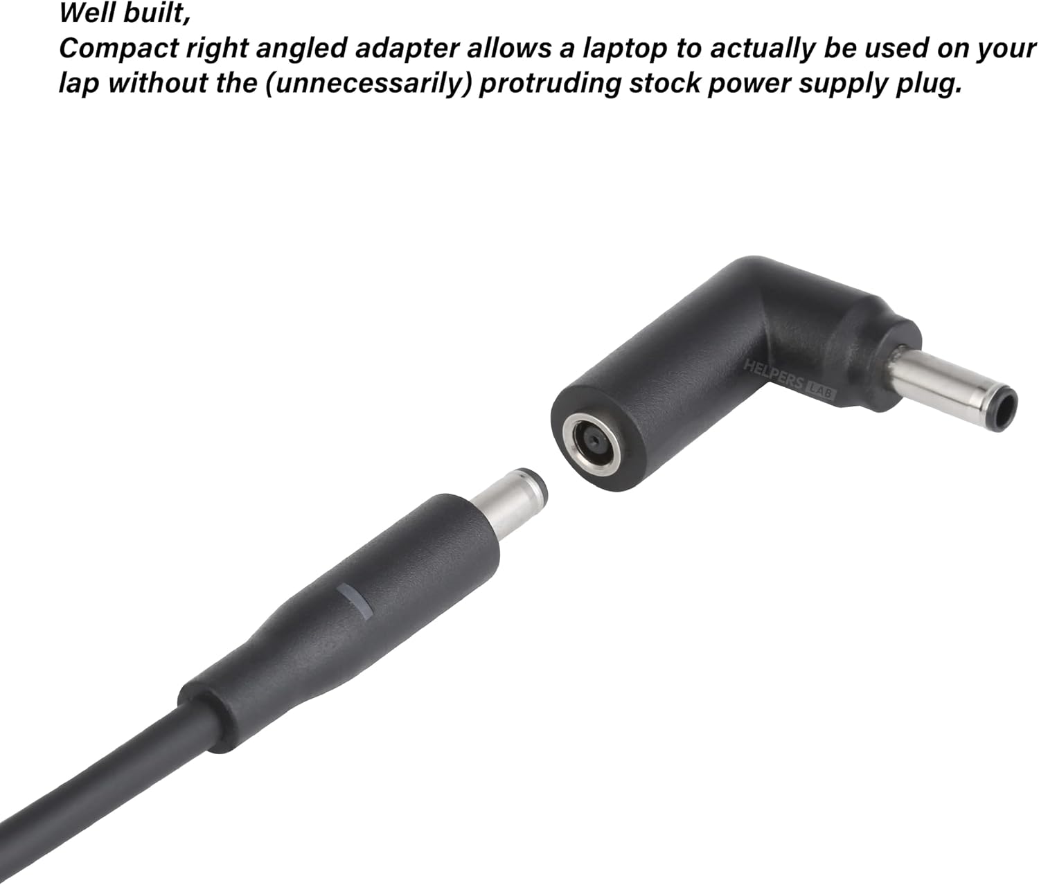 4.5 x 3.0 mm Right Angle 90-Degree Power Adapter Connector Converter for Dell Latitude; XPS; Vostro Laptop AC Charger Cord - 1 pcs