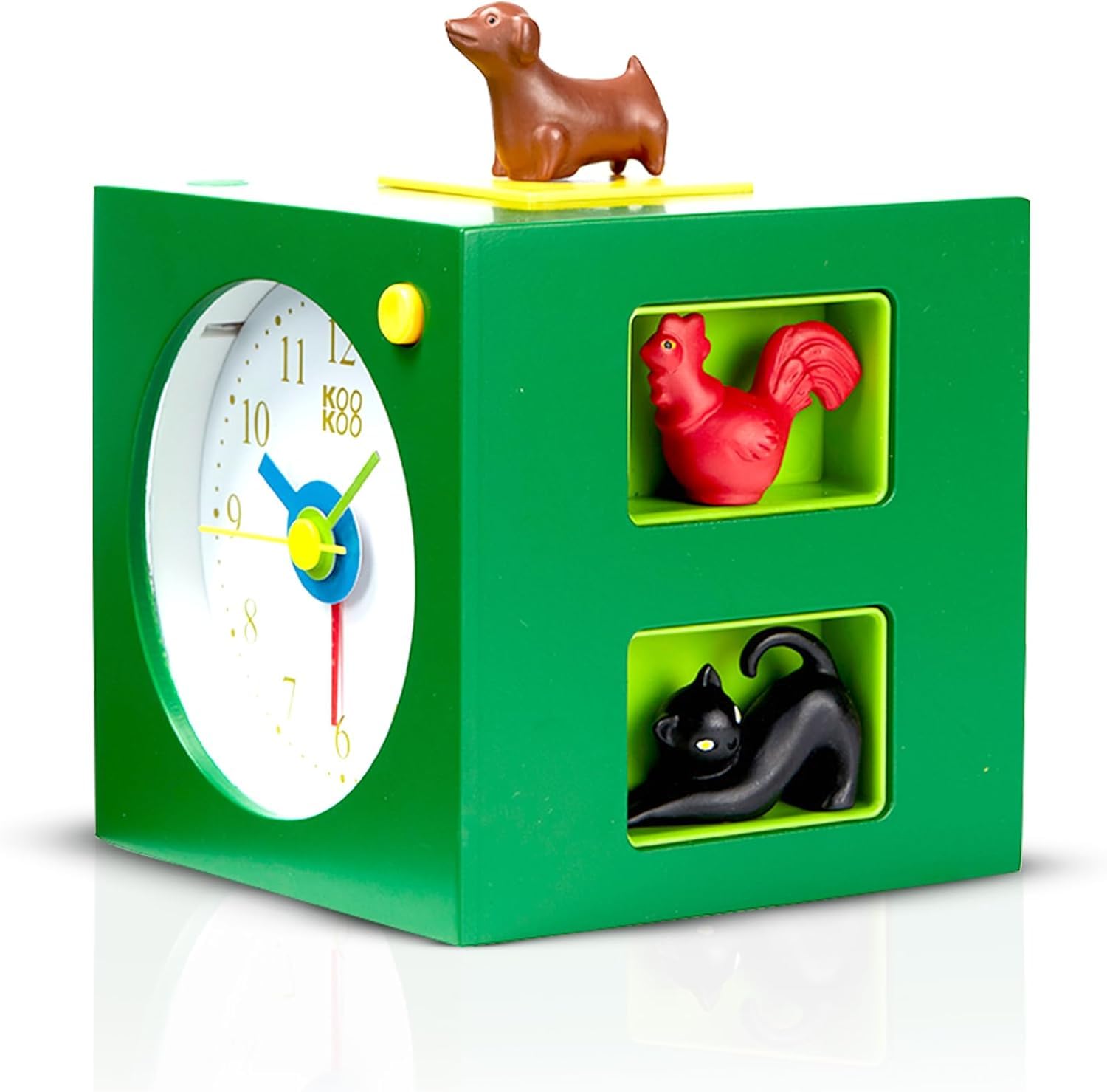 KOOKOO KidsAlarm Grün, Kinderwecker mit 5 Bauernhoftieren und echten Aufnahmen